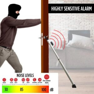 Guard Dog Security DoorKeeper Door Expandable Stopper Bar - With Alarm